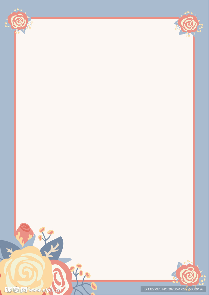 简约小清新植物背景模板