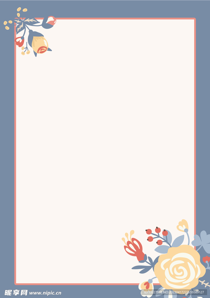 简约小清新植物背景模板