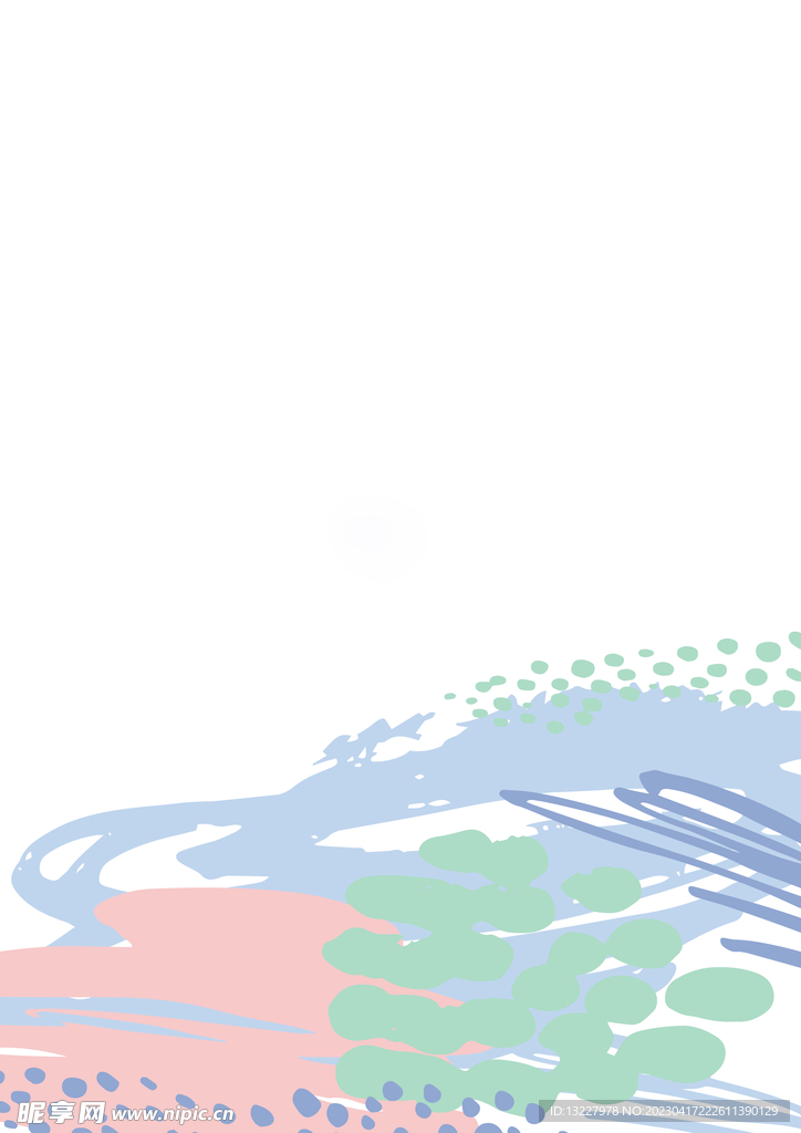 简约小清新植物背景模板