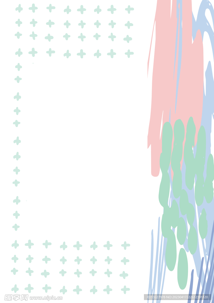 简约小清新植物背景模板