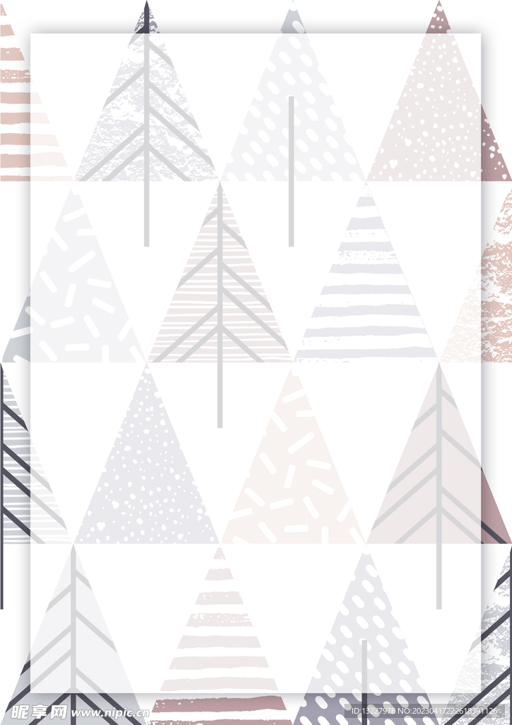 简约小清新植物背景模板