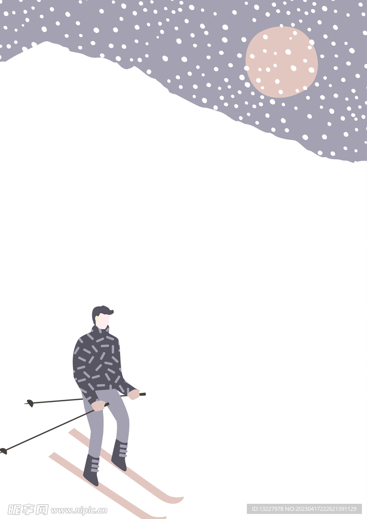 简约小清新植物背景模板