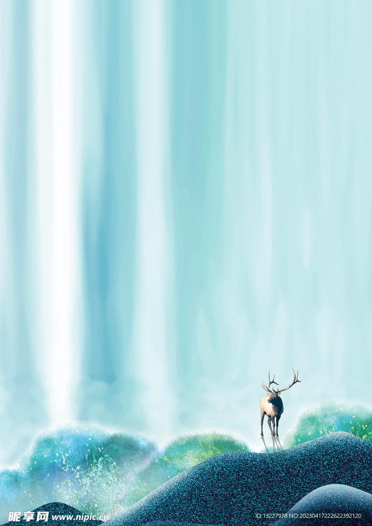 简约小清新植物背景模板