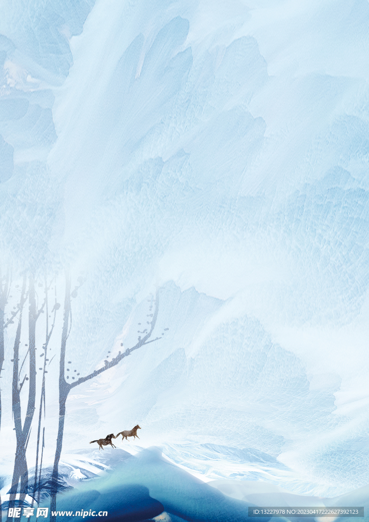 简约小清新植物背景模板