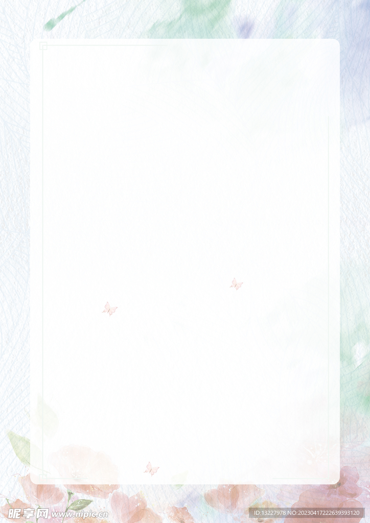 简约小清新植物背景模板