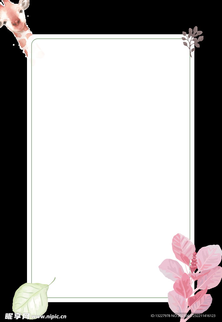 卡通动物植物背景模板