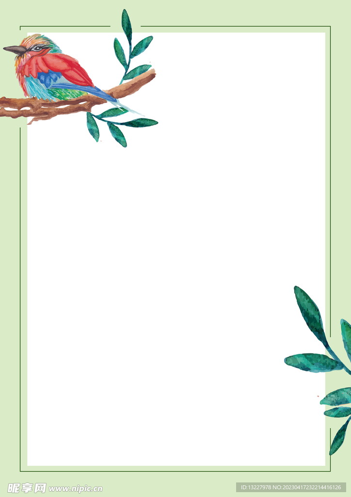 卡通动物植物背景模板