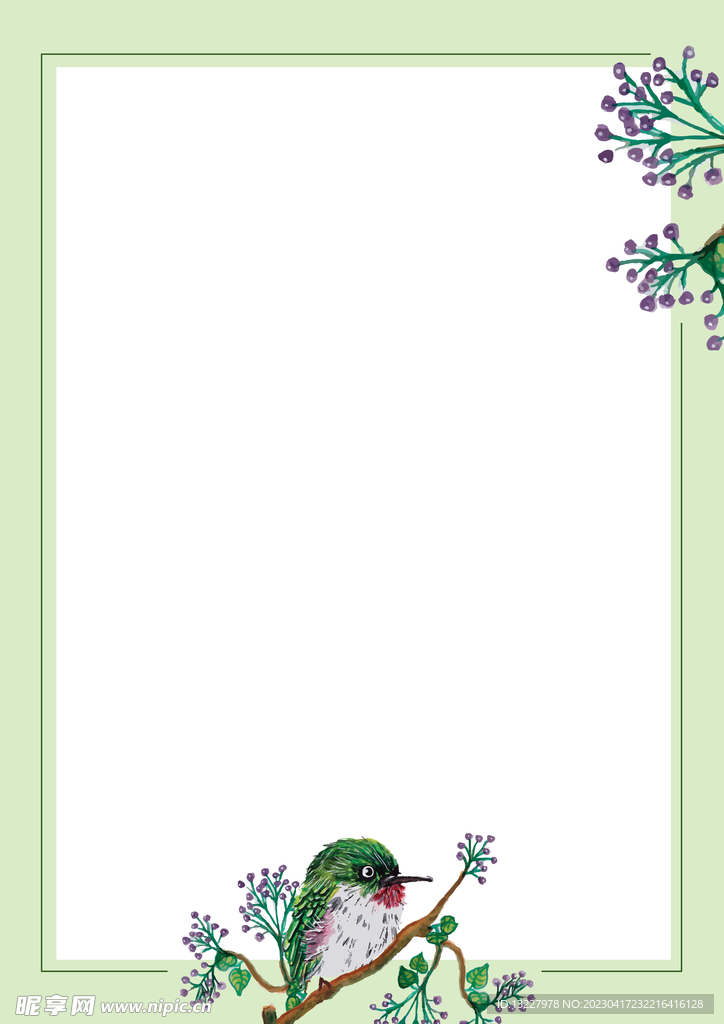 卡通动物植物背景模板