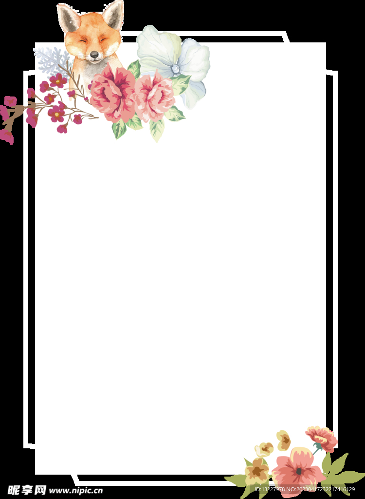 卡通动物植物背景模板