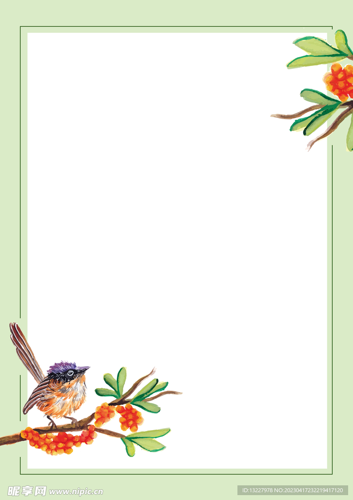 卡通动物植物背景模板