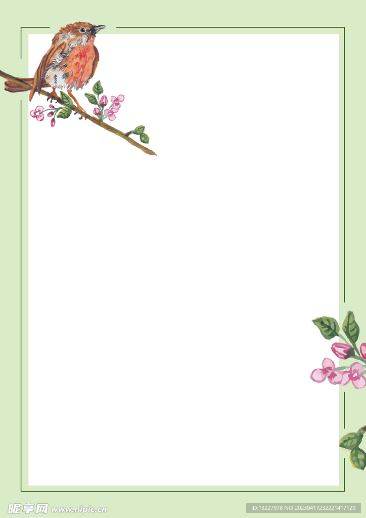 卡通动物植物背景模板