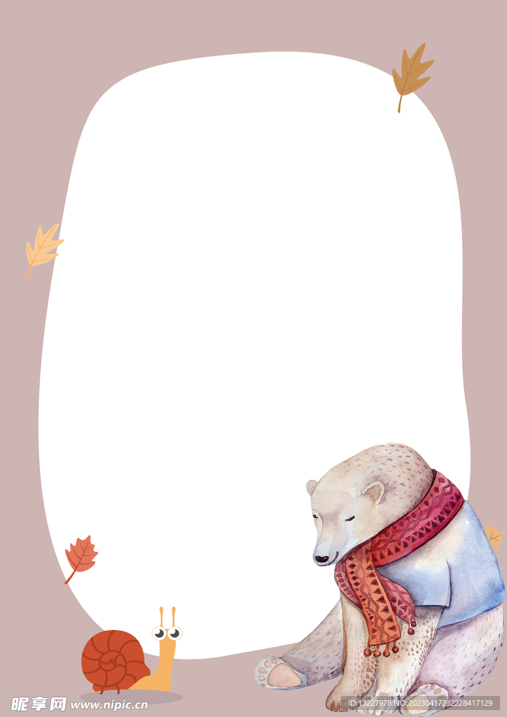 卡通动物植物背景模板