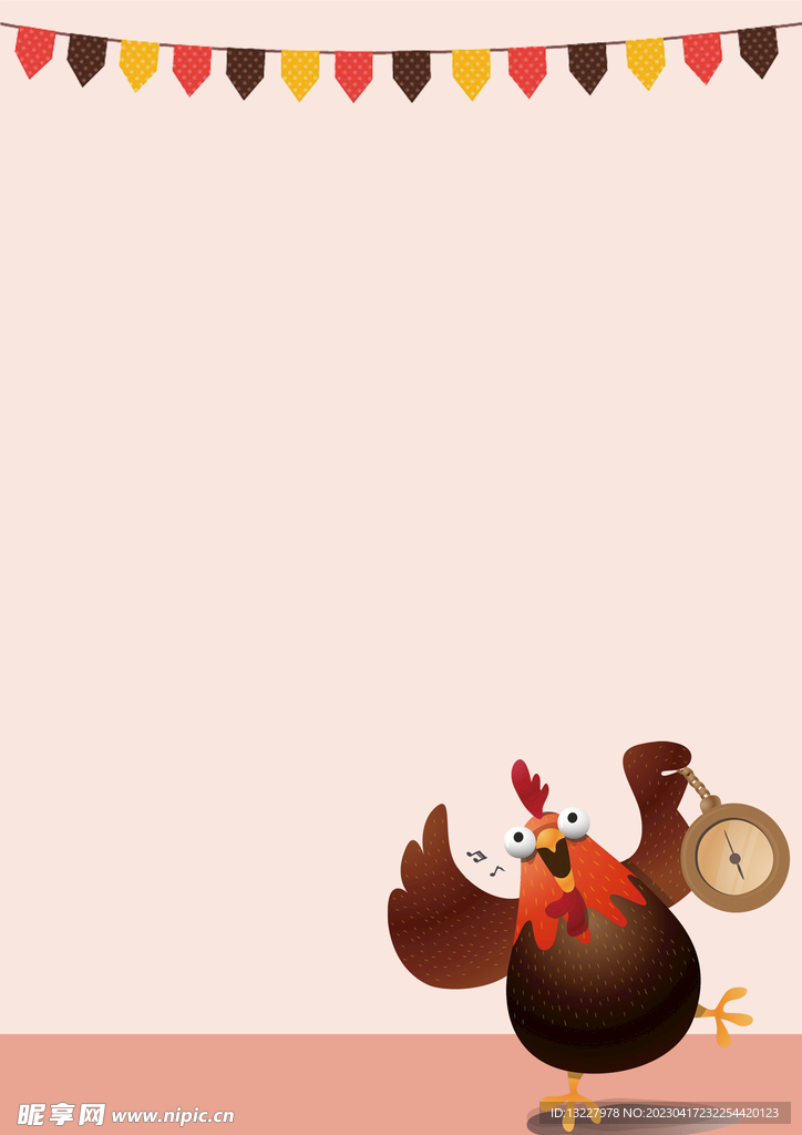 卡通人物植物背景模板