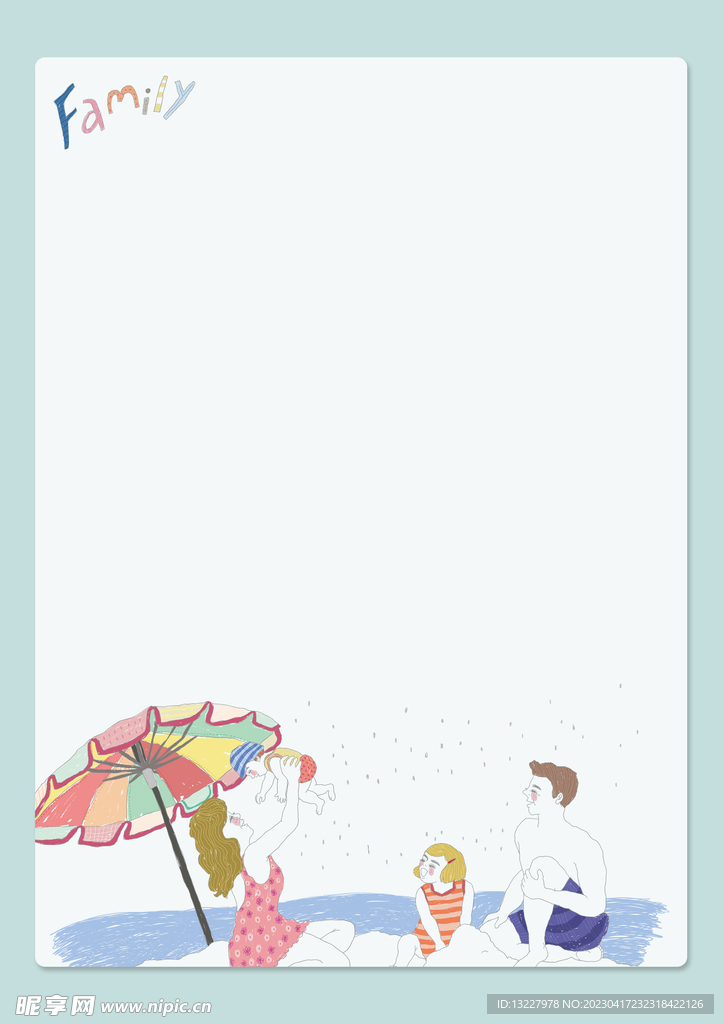 卡通人物植物背景模板