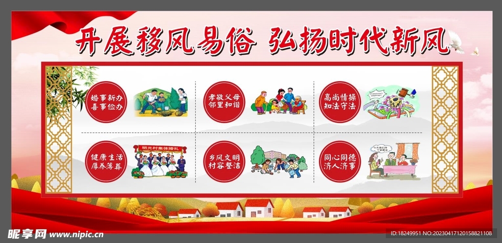 移风易俗展板