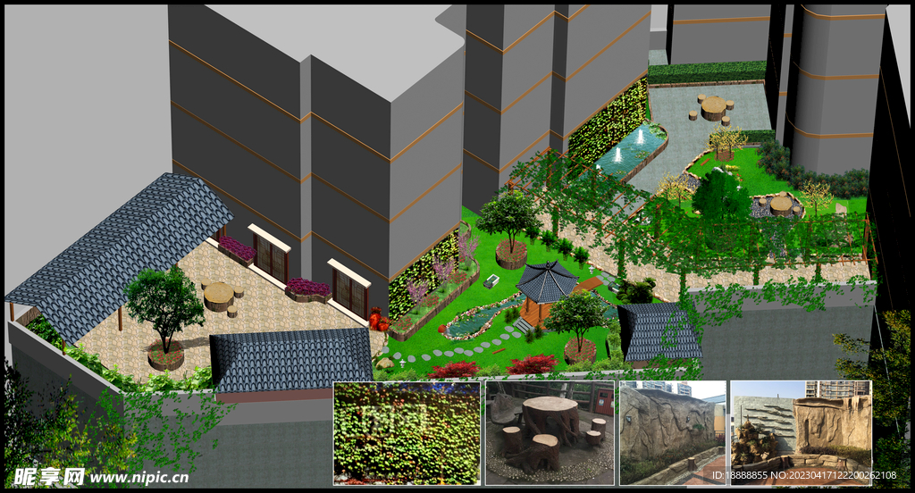 屋顶花园效果图