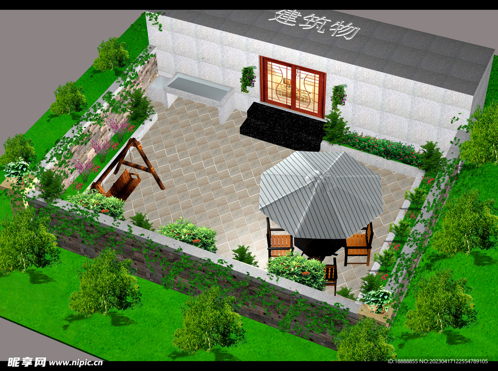 屋顶花园效果图