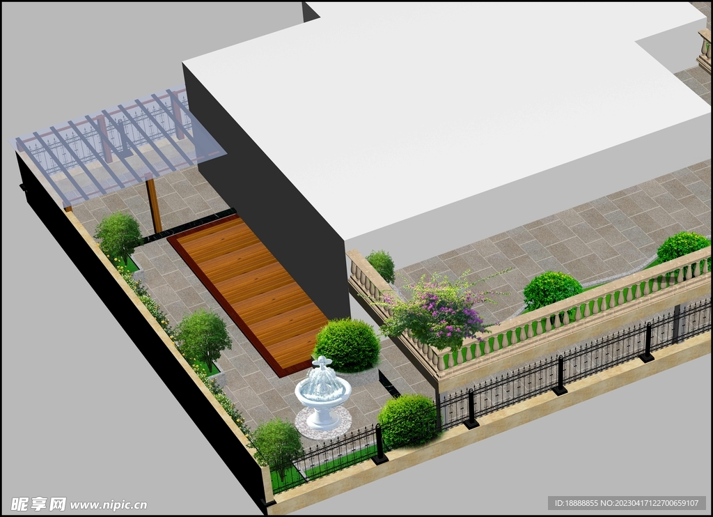 屋顶花园效果图