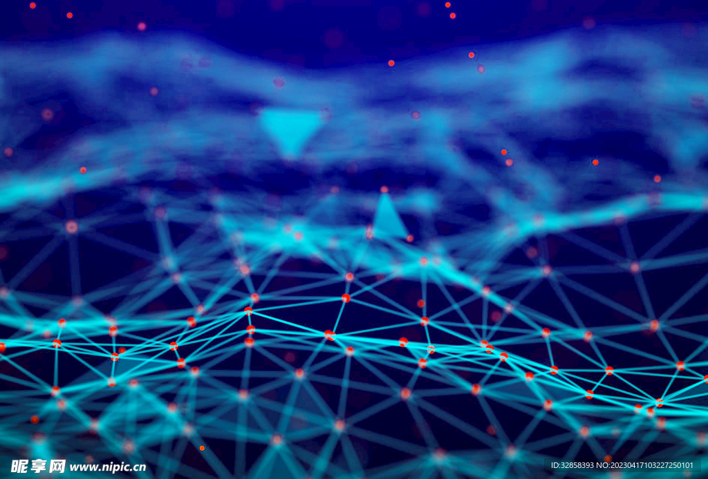 蓝色波浪科技线条背景