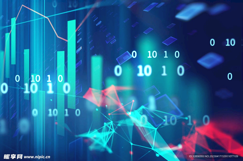 蓝色数据AI智能科技背景