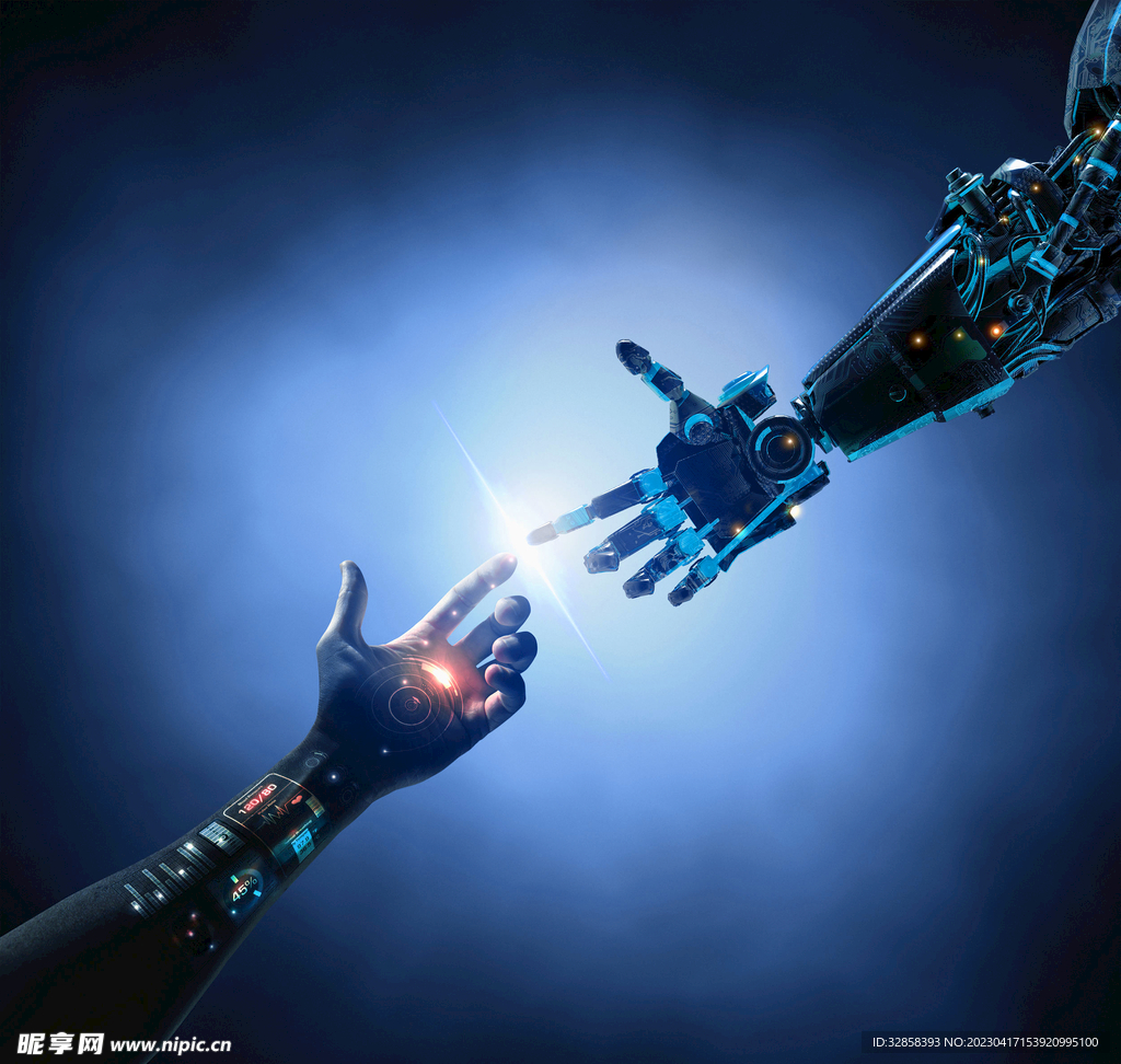 器人AI触屏科技智能背景