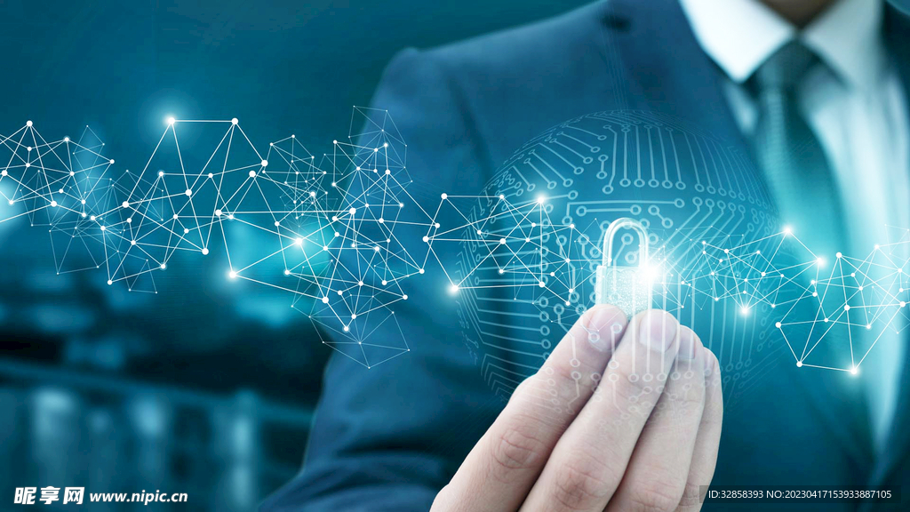 商务AI科技线条智能背景