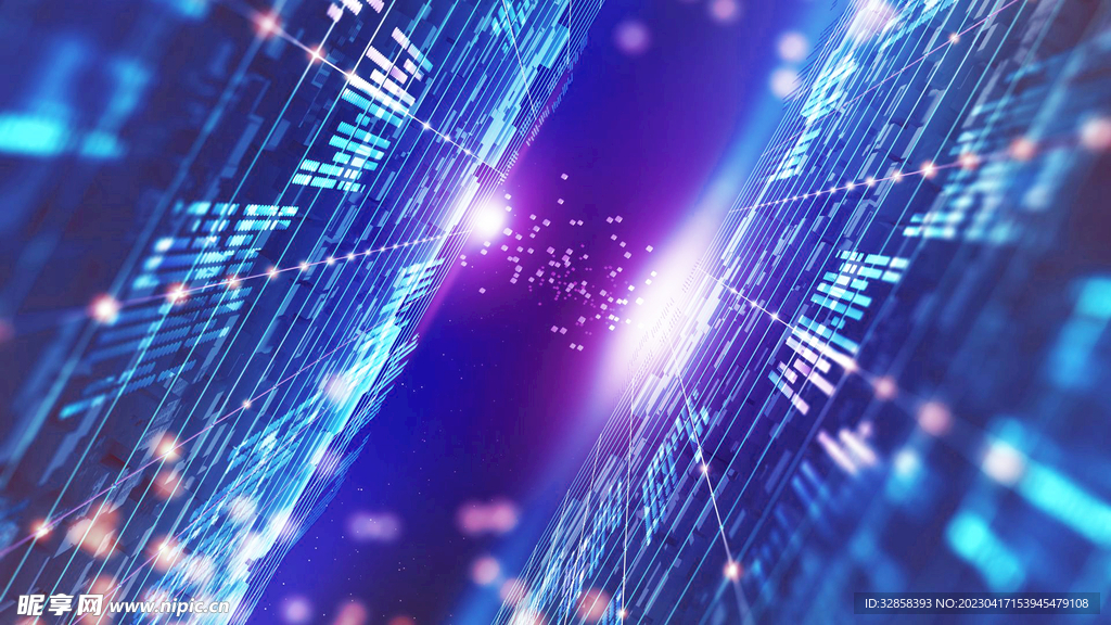 大数据AI科技线条智能背景