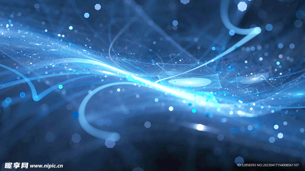 蓝色AI线条智能科技背景