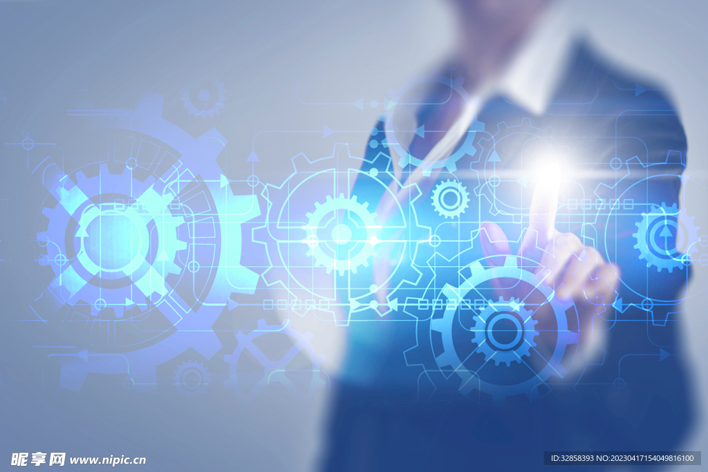 商务触屏AI科技线条智能背景