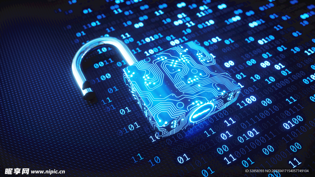 蓝色安全AI科技智能线条背景