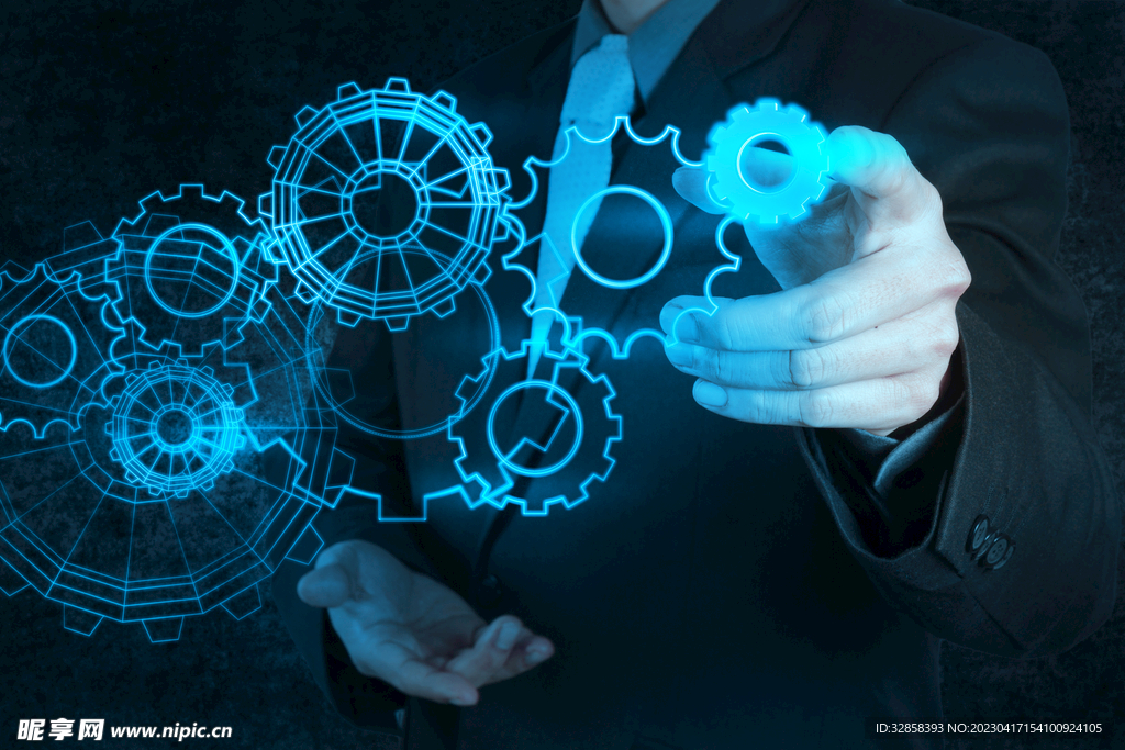 商务触屏AI科技智能背景