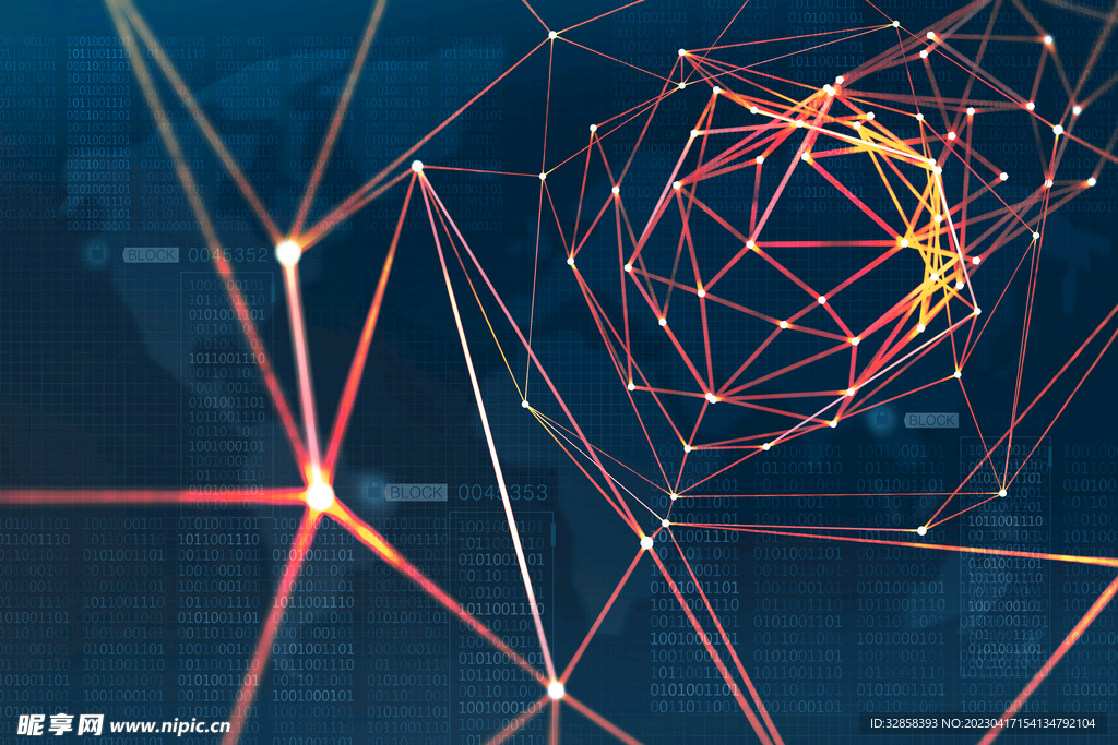 金色点线科技线条背景