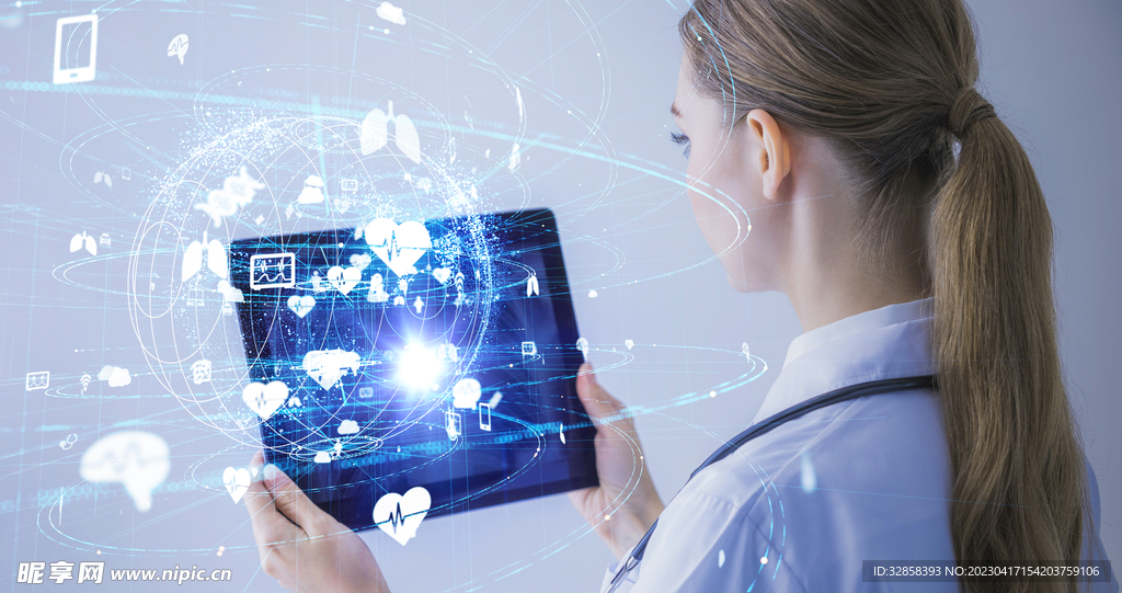 商务触屏点线AI科技线条背景