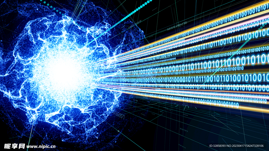 光线AI智能科技线条背景