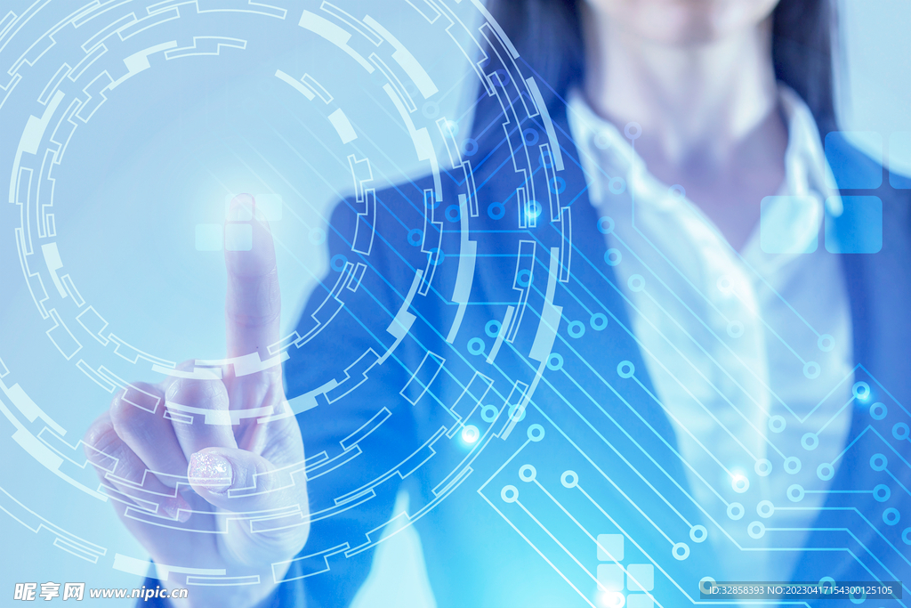 商务触屏AI智能科技背景