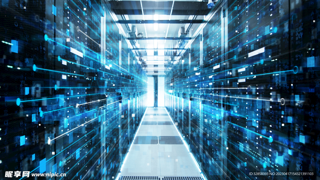 服务器AI智能科技线条背景