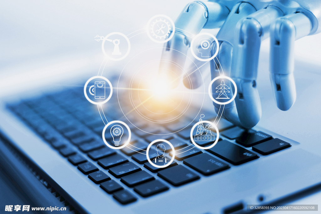 电脑AI智能科技背景