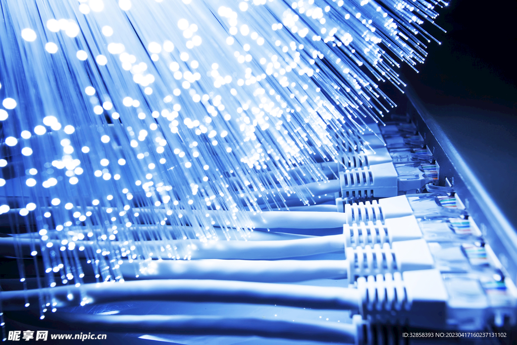 蓝色数据连接线智能科技背景