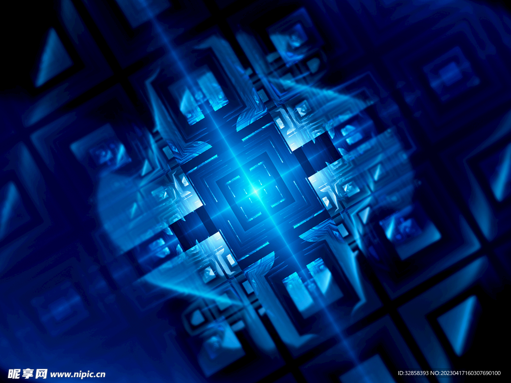 蓝色AI智能科技背景