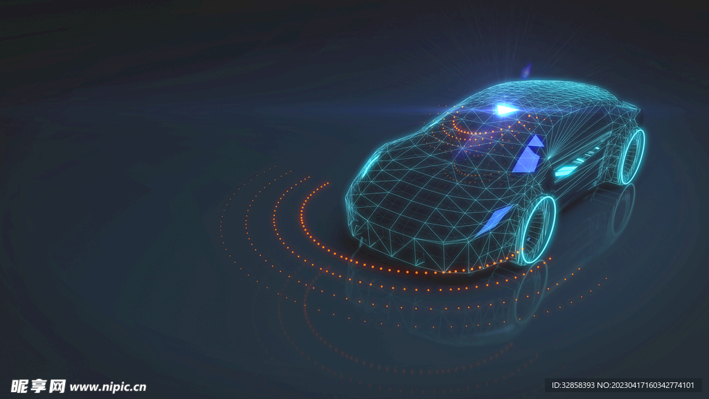 汽车AI智能科技背景