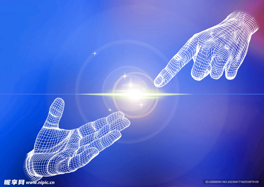 蓝色AI智能科技背景