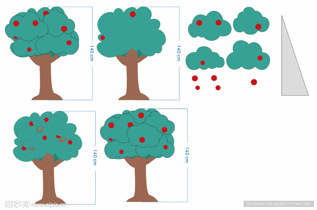 卡通版树 插画树