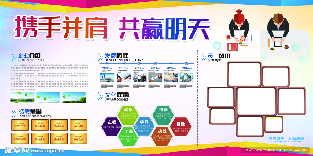 企业展板 员工风采