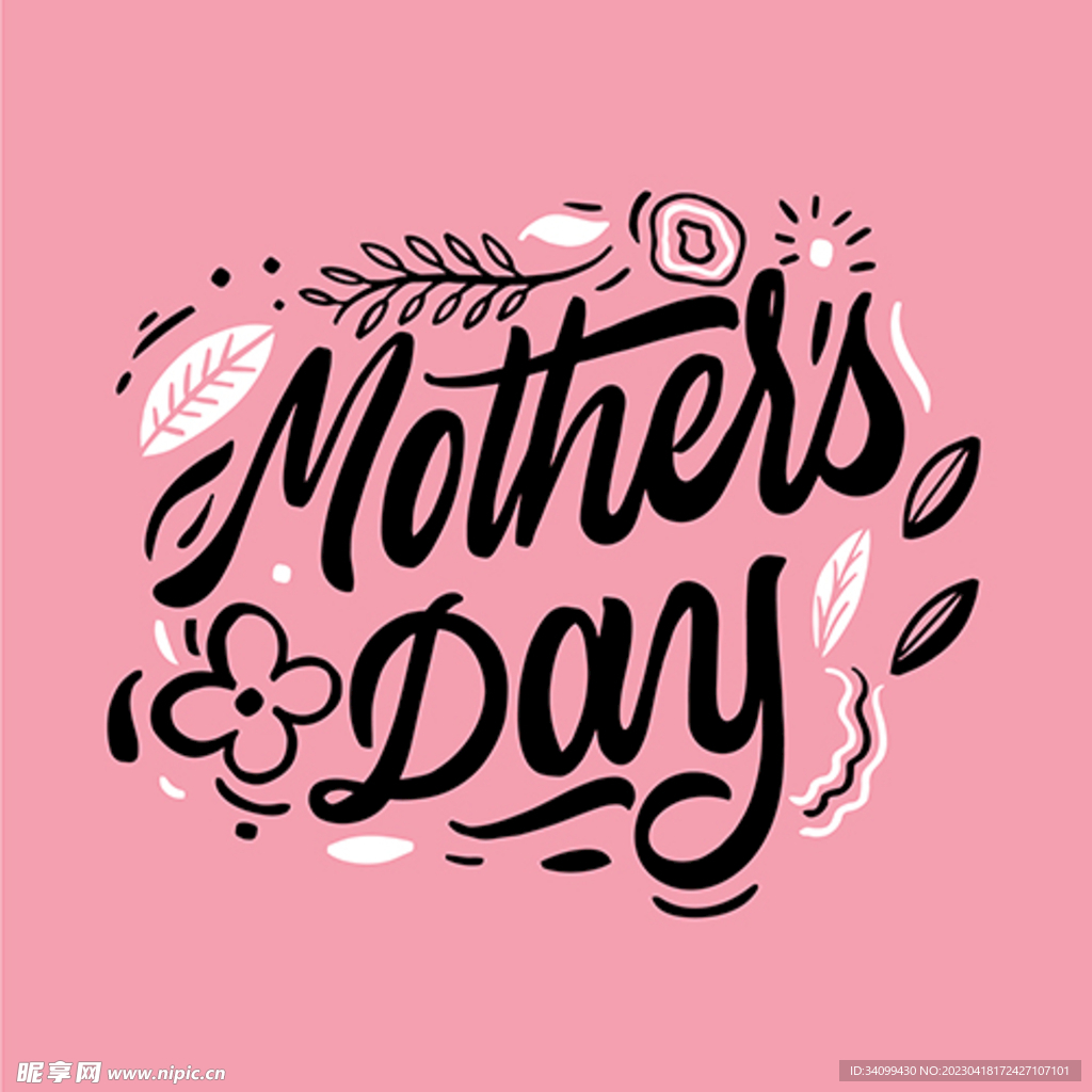 母亲节英文字体设计