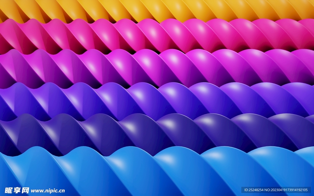 彩色波浪线条背景