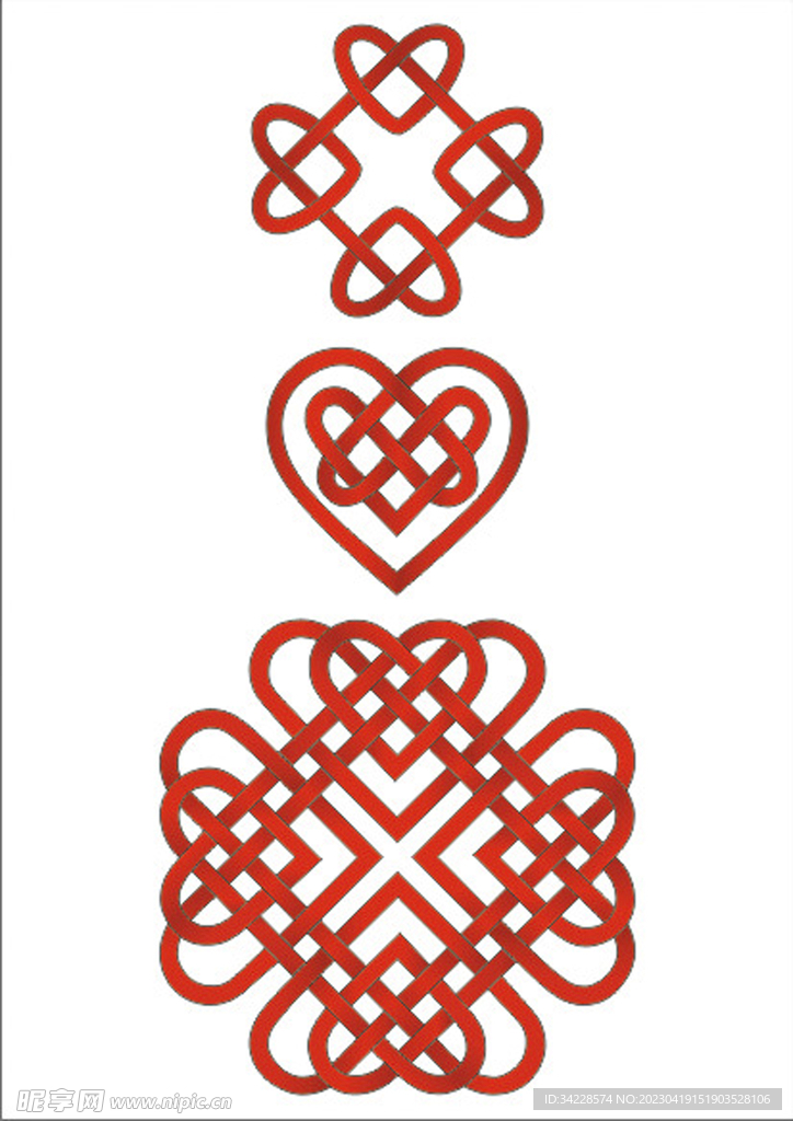 心形中国结矢量