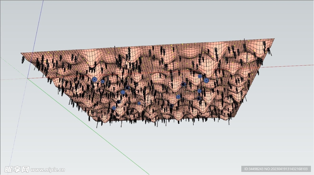 婚礼星空吊顶SU模型