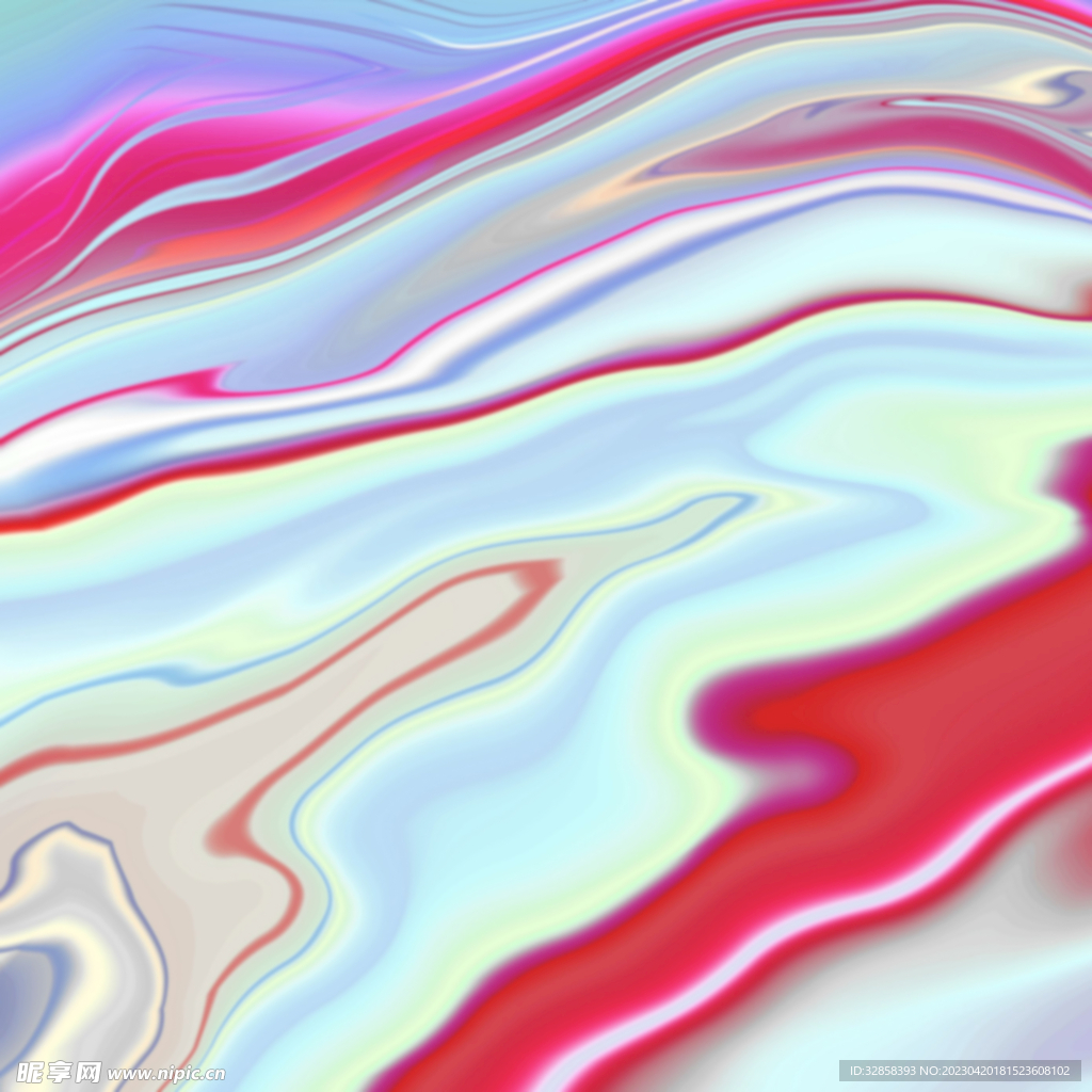 红色酸性丝绸质感流体渐变背景