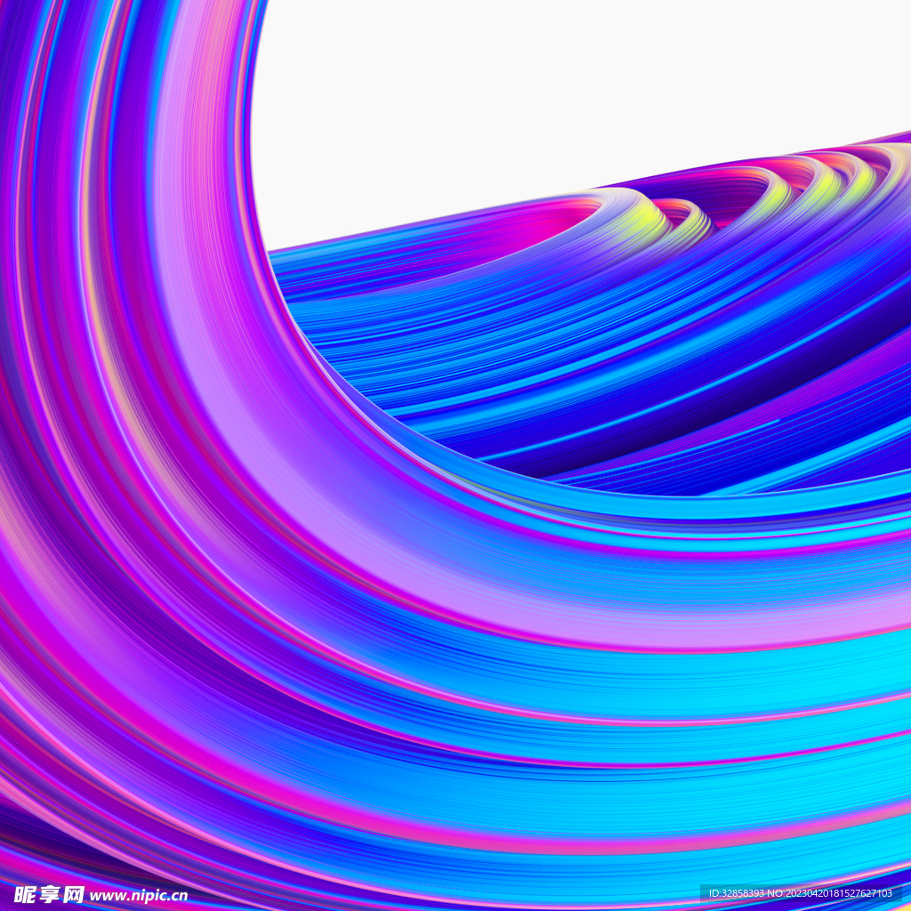 紫色抽象拉丝3D立体流体渐变