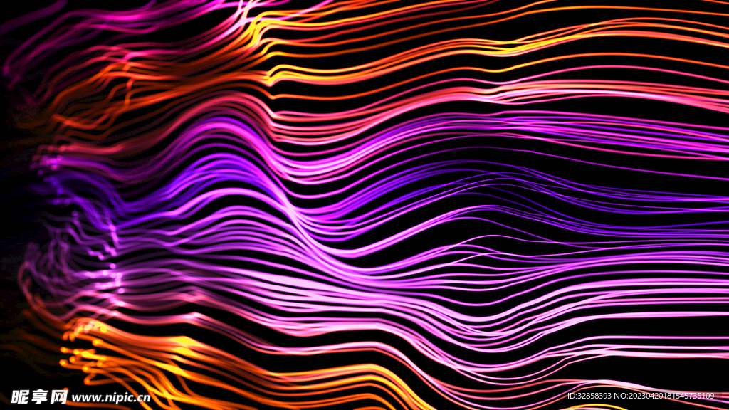 彩色抽象拉丝3D立体流体渐变